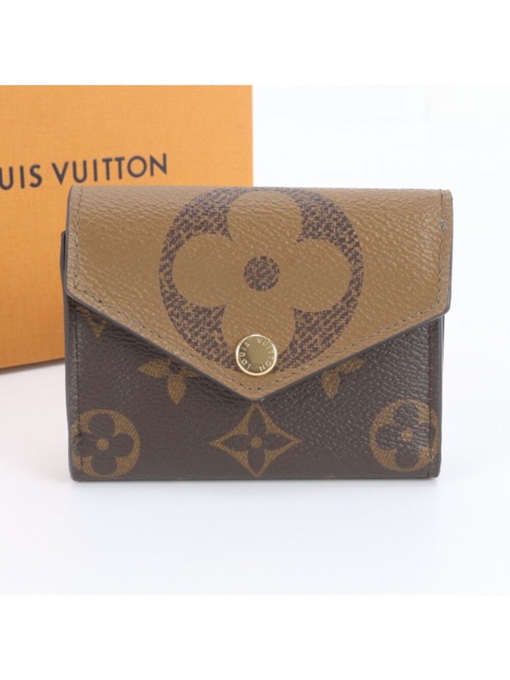 Louis Vuitton Monogram Reverse Portefeuille Zoe Leather Trifold Wallet
